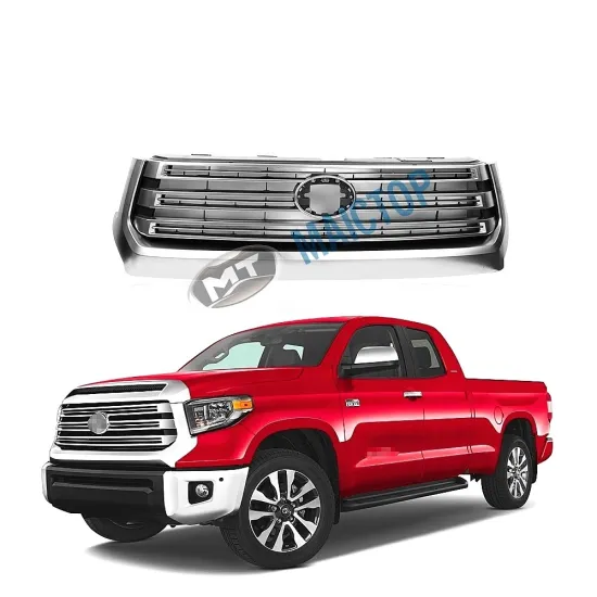 MAICTOP Car Grille ABS Silver Chrome Front Grille for Tundra 2018-2020