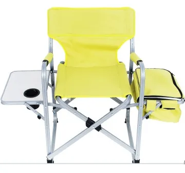 Lightweight Folding Camping Director Chair with Cooler Bag and Side Table