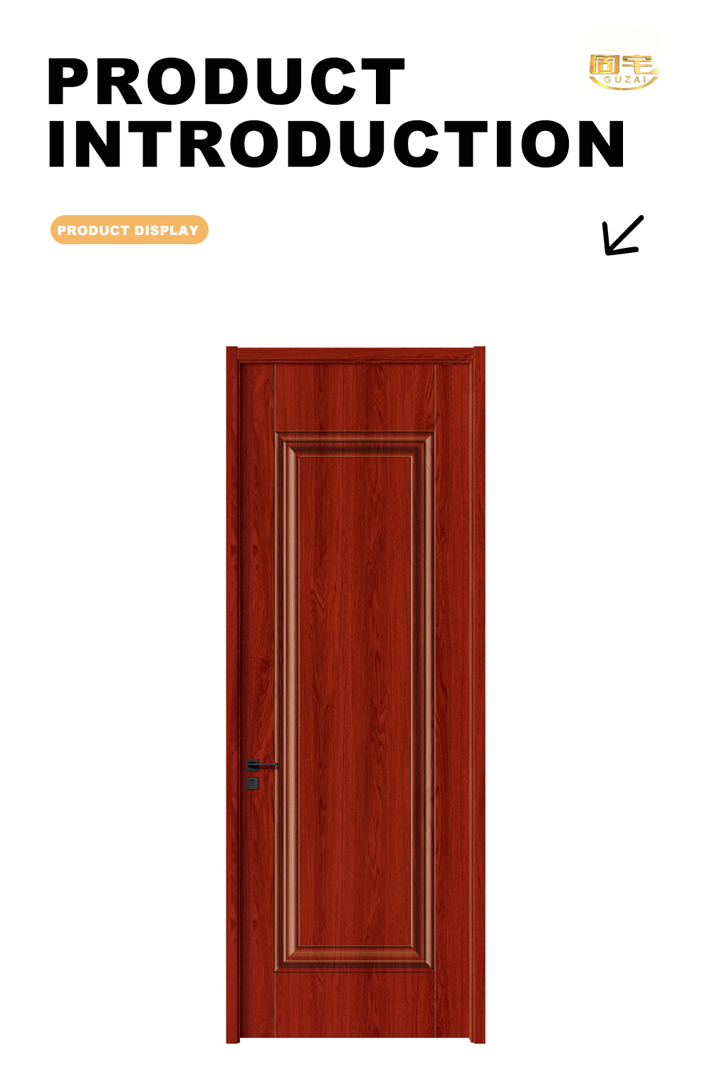 Retro Beveled Trim Room Door X