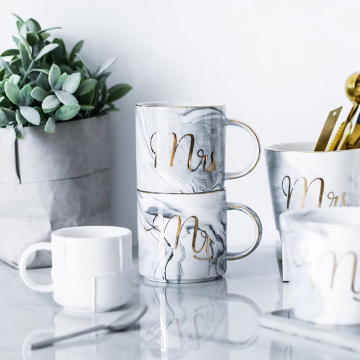 Hot Sale Hand Made Custom Porcelain Coffee Mug - Wholesale Marble Drinkware