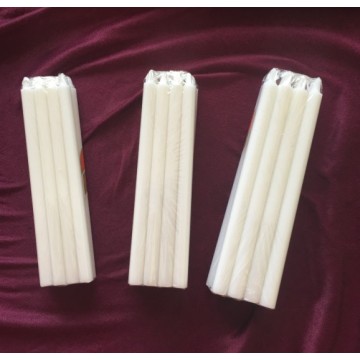 tight shrink paraffin wax white candle bougies