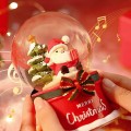 Santa Snowman Box Crystal Ball Resin Ornament