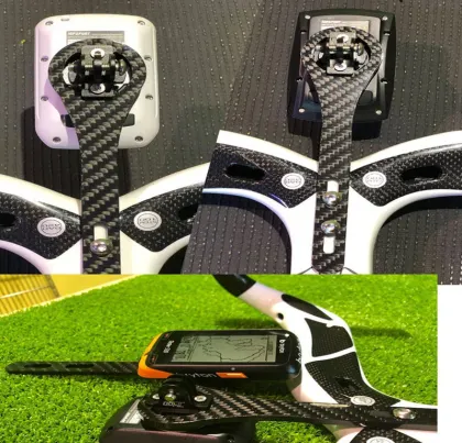 Carbon Fiber Bicycle Computer Holder for Garmin, GoPro, Wahoo, Bryton & Light Stand
