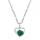 Malachite Love Heart Birthstone Pendant Gemstone Necklaces for Women