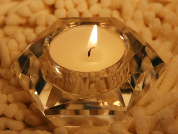 Crystal Table Candleholder-Hexagon