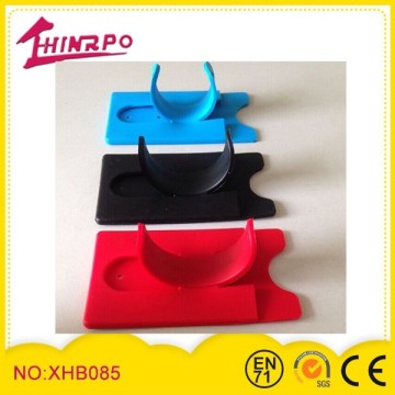 2015 one touch high quality 3M Sticker Silicone Phone Stand/Silicone Phone Holder/C wing phone case card