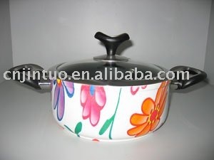 aluminium printing flower sauce pot