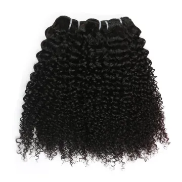 Curly Human Weaves 100% Natural Human Hair Bundles Remy HairAfro Kinky Curly itip Hair Extension For Black Women