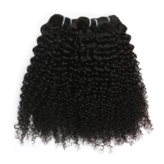 Curly Human Weaves 100% Natural Human Hair Bundles Remy HairAfro Kinky Curly itip Hair Extension For Black Women