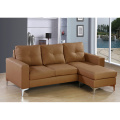 Cuir synthétique L Forme Sectionnelle Sofa