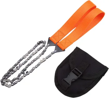 Pocket Chainsaw - 36 Inch Hand Saw with 48 Bi-Directional Teeth for Camping and Survival Cutting