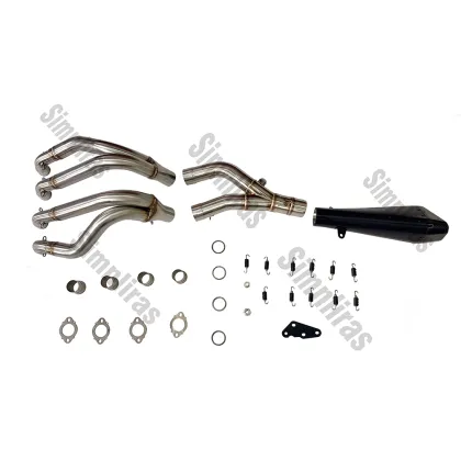 Motorcycle Exhaust For Suzuki Hayabusa Black 08-23 Muffler Exhaust Pipe Slip on System