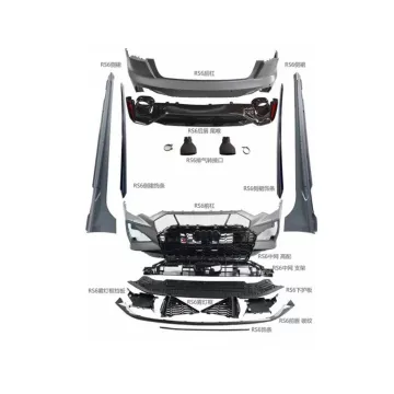 2019-2022 Audi A6 to RS6 Car Body Kit with RS Grille Front Bumper and Side Skirts