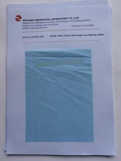 100% Nylon 360t Triple Line Ribstop taffeta
