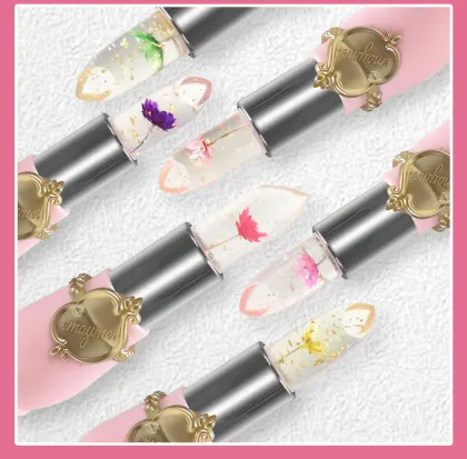 OEM Jelly Lipstick: Temperature-Sensitive Moisturizing Lipstick with Flower Design