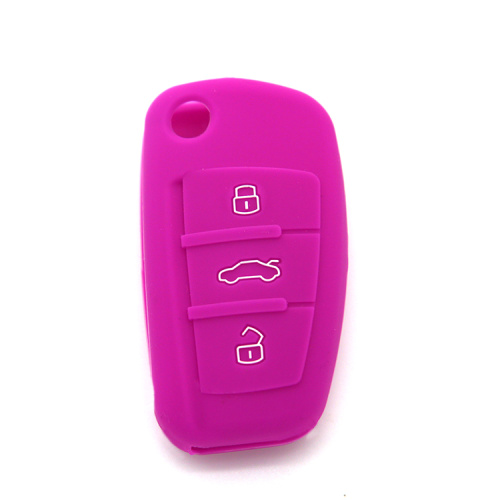 With logo Audi silicon embossed key cover