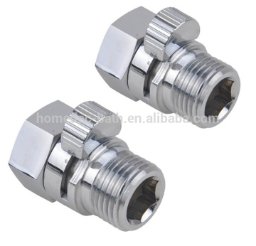 Brass Chrome Shut-Off control Valve for Shower Bidet Sprayer, Control Valve t adapter with Short Switch