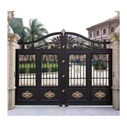 Safety Designs Anti-theft Main Gate Aluminum Art Courtyard Villa Front Doors