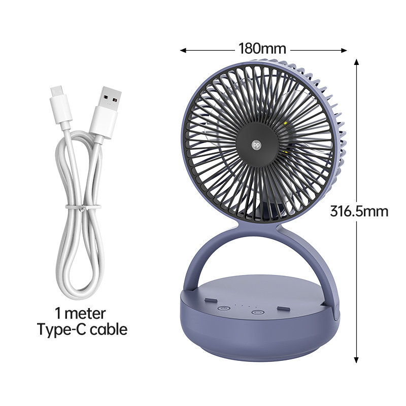 Rotating Folding Portable Mini Table Desk Rechargeable Fan