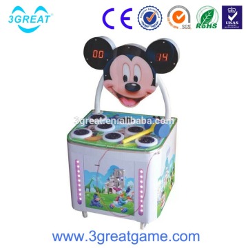 Kids amusement coin operated lottery ticket game machine hit mouse