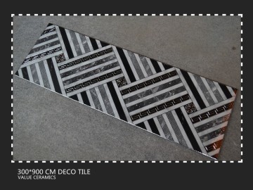 Foshan white and black decorative ceramic wall tile 300*900mm
