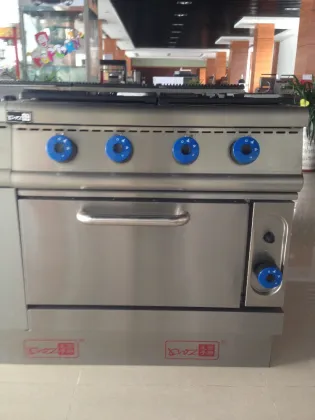 Luxury Western Kitchen Equipment Gas Burner Cooker with Cabinet