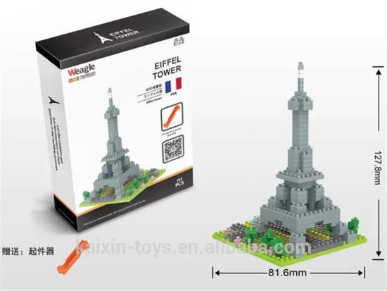 193pcs small plastic toy Eiffel Tower model diamond building block