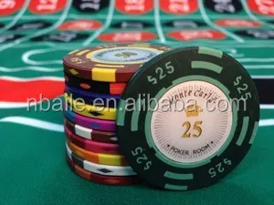 13.5G Clay Monte Carlo Casino Poker Chip - 2 Tone Design