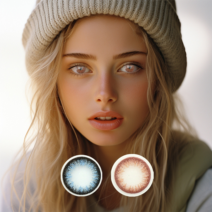 Premium Gloss contact lens with logo color