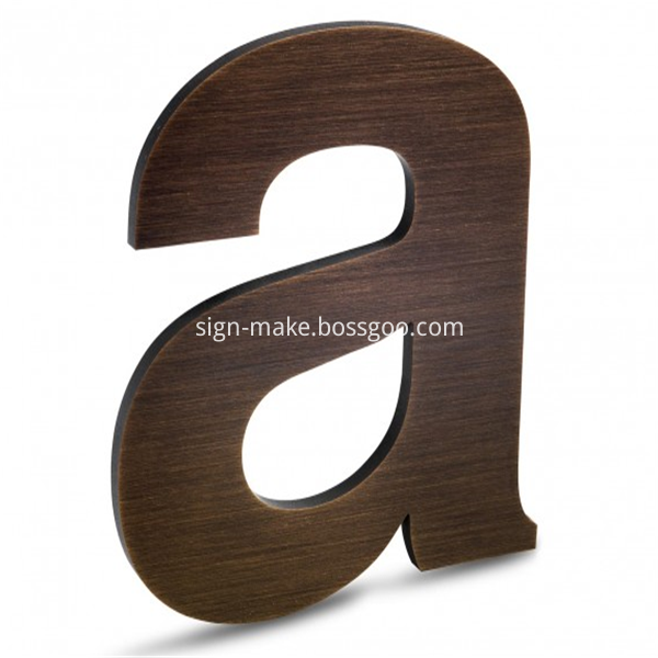 bronze letters