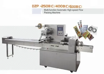 Blister Packing Machine For Food , Horizontal Flow Pack Machine Plc Control