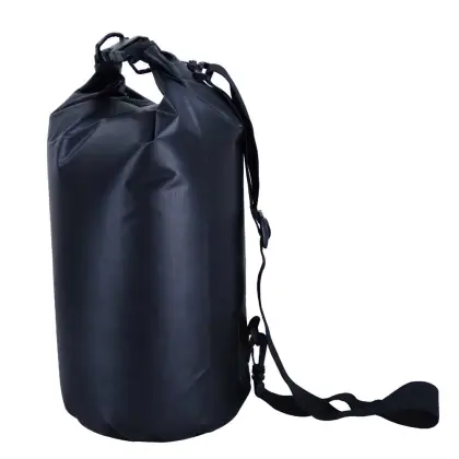 500D black polyester waterproof dry bag for diving, waterproof nylon dry bag