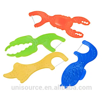 children animal design toothpicks dental floss pick