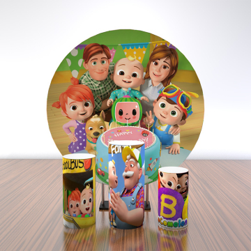 cocomelon aluminium round backdrop frame and cover