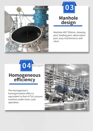 Automatic Vacuum Homogenizing Emulsifier for Cake and Chemical Processing Equipment