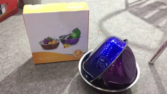 Three Pieces Stainless Steel Multicolor Basin