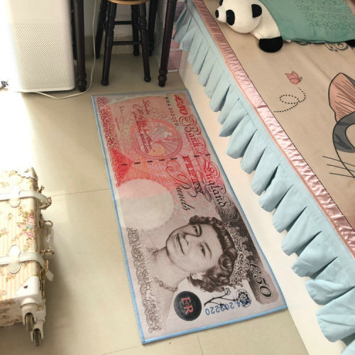 3d Non-slip and Super Fine Carpet Personalised Vintage Dollar Creative Rug Manufactory