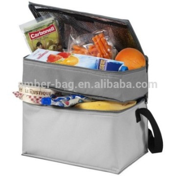 Promotional Cool Bag with 2 Separate Zippered Compartments
