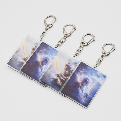 Custom Game Surrounding Transparent Cartoon Plastic Keychain
