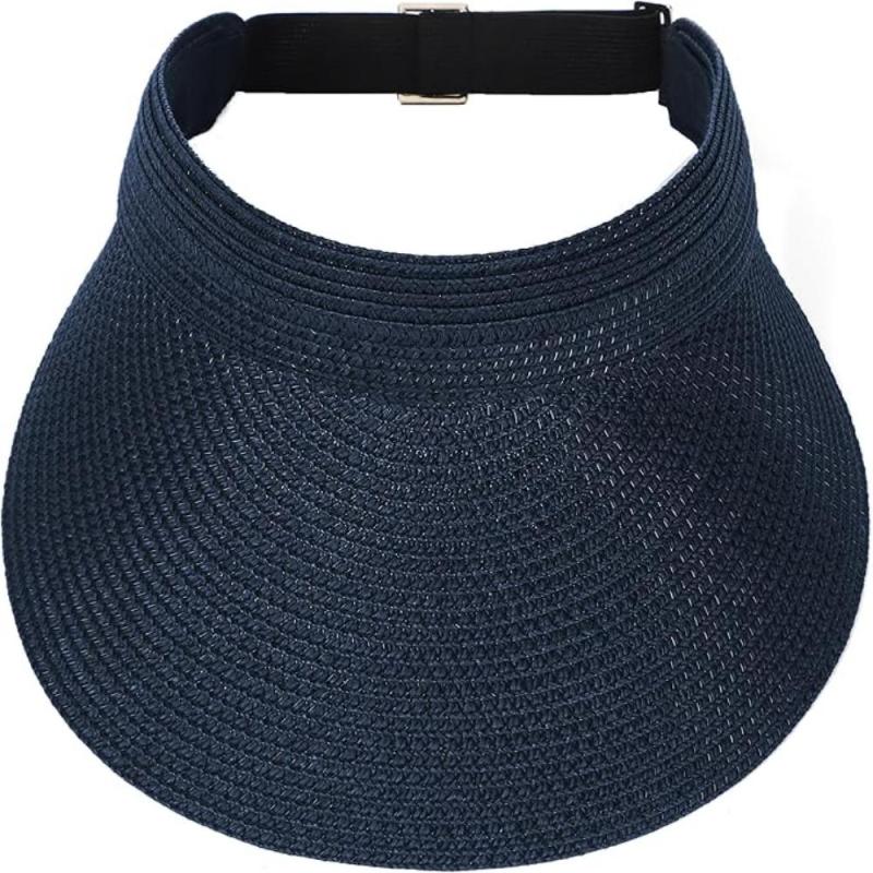 Womens Beach Straw Sun Visor Hat