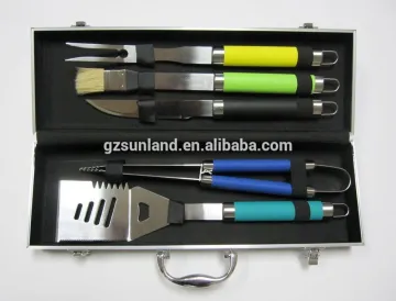 5 Pcs Barbeque Tool Set Outdoor Grill Spatula Tongs Fork BBQ Accessories