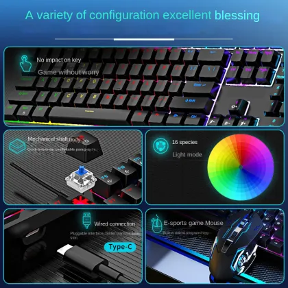 Wired 104 Keys Factory OEM Game Business Office Keyboard