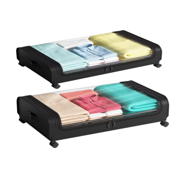Manufacturer Source: Foldable Underbed Storage Bags with Wheels, Zipper, and Handles for Quilt and Clothing Storage