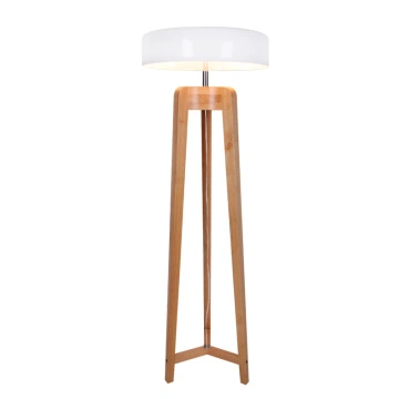 oak tripod floor lamp