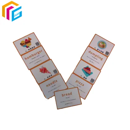 English and Numbers Educational Flash Cards for Game Learning