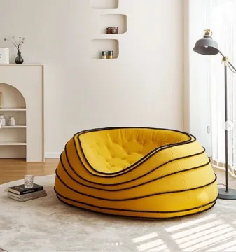organic shaped modern design recliner sofa lounge armchair