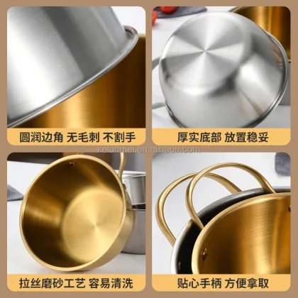 Korean Style Stainless Steel Bibimbap Bowl - Restaurant Grade & Polished