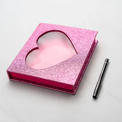 Pink Empty Eyeshadow Palette Magnetic Paper Packaging Box