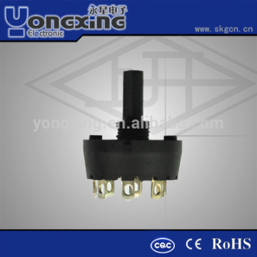 6A standard self-locking oven rotary selector switch