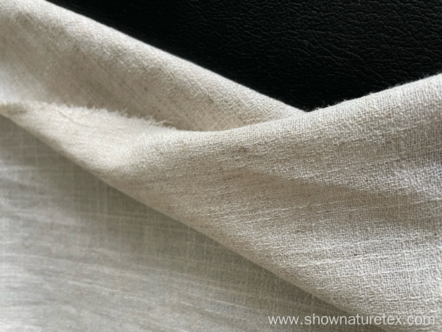 linen cotton crepe fabric woven for lays' summer